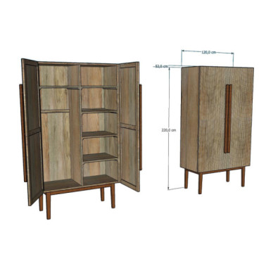 LENNY | Vintage wardrobe 2 doors