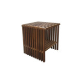 QUINCE | Square slats side table 2 layers