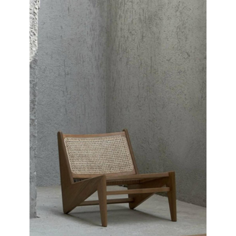 CENTARA | Vintage relax chair in reclaimed teak & rattan