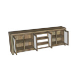 EVANO | Sideboard in reclaimed teak & rattan