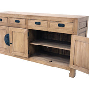 Chinese style sideboard, in solid hevea wood