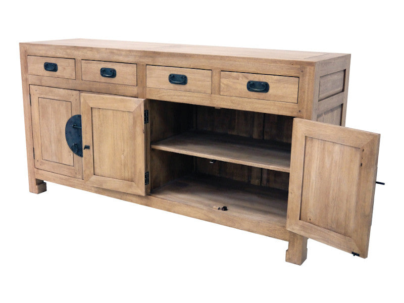 Chinese style sideboard, in solid hevea wood