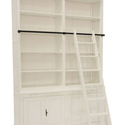Sets of 2 attached bookshelves with ladder mo9084