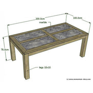 ALTUS | Dining table with blue stones top