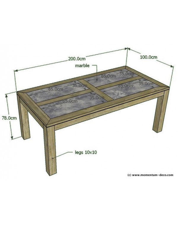 ALTUS | Dining table with blue stones top