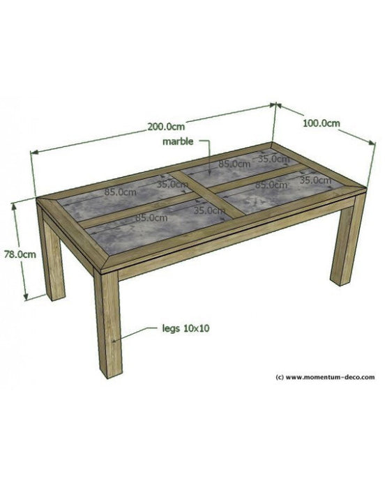 ALTUS | Dining table with blue stones top