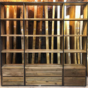TIR012 | Bookshelf in reclaimed teak and steel