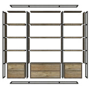 TIR012 | Bookshelf in reclaimed teak and steel