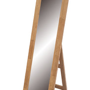 Mirror with wooden frame in Hevea