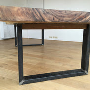 Large dining table with iron legs