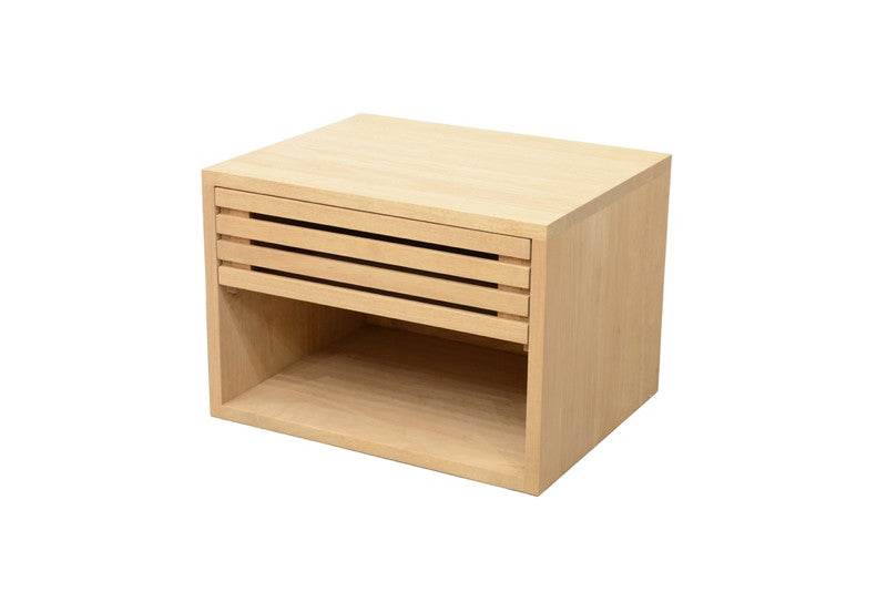 Table de chevet 1 tiroir, design lattes