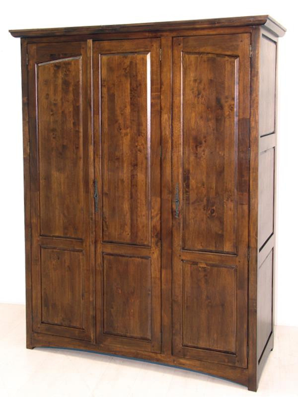 Wardrobe 3 doors beveled doors panels