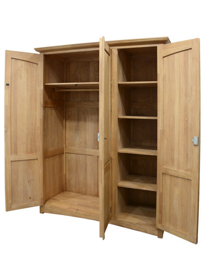 Wardrobe 3 doors beveled doors panels