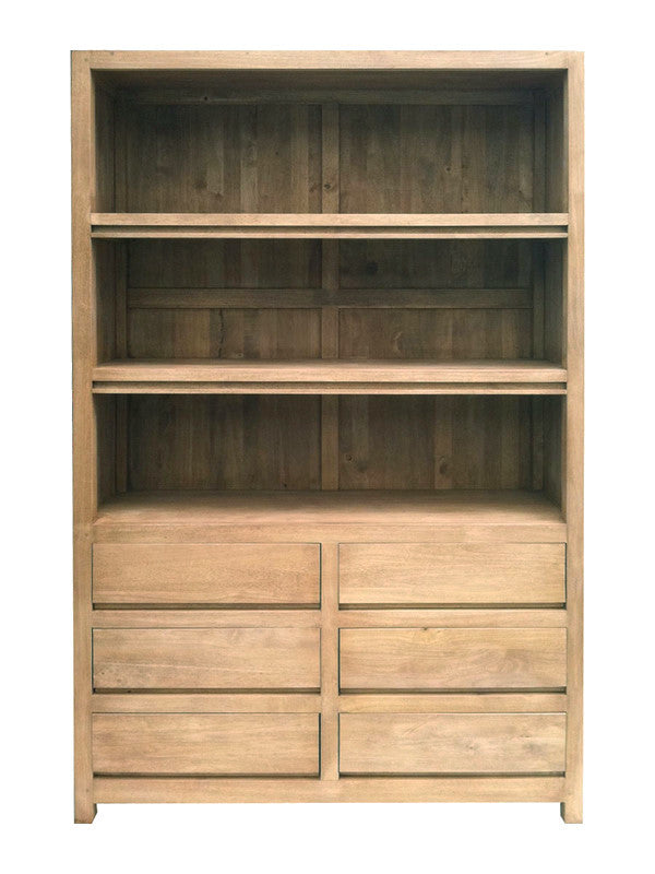 Bookshelf with 6 drawers