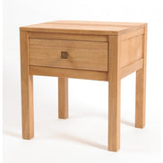 Bedside table with stripe carved pattern