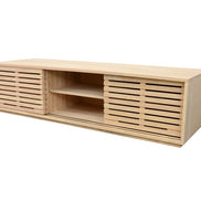 TV cabinet 3 sliding doors slats