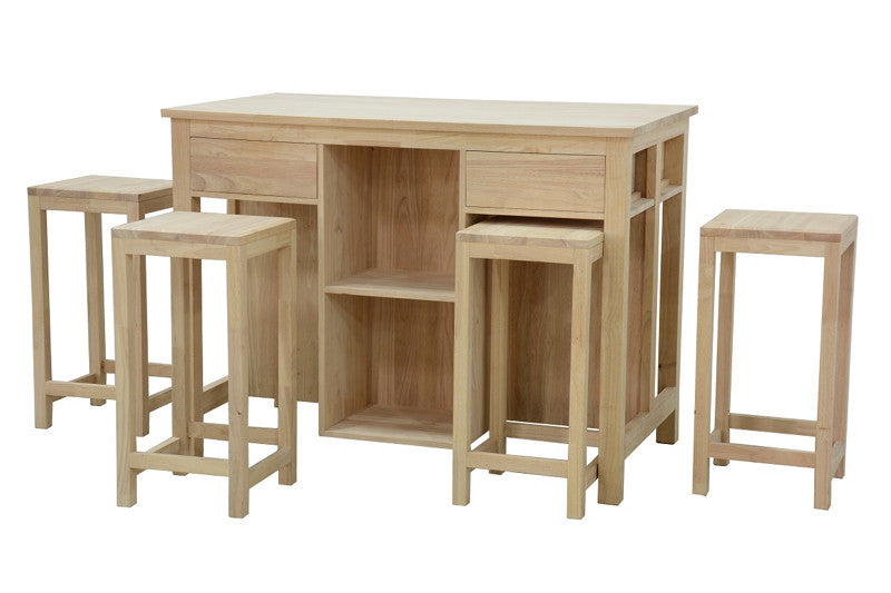 Kitchen table set with 4 stools