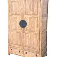 Chinese style wardrobe in solid hevea wood