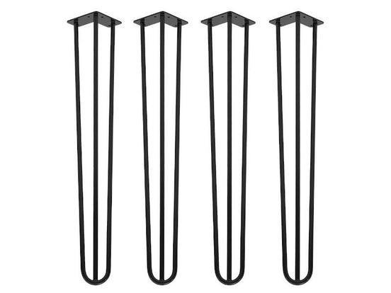 Set of 4 steel legs, hairpin shape