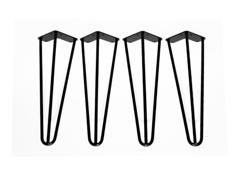 Set of 4 steel legs, hairpin shape