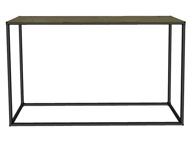 Console in steel & oak