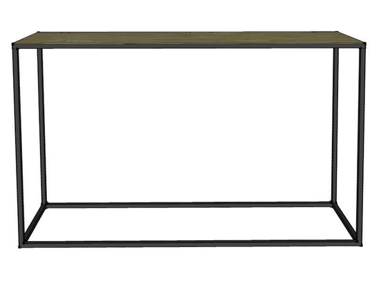 Console in steel & oak