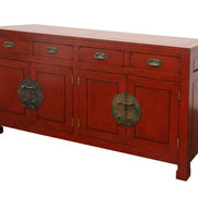 Chinese style sideboard, in solid hevea wood