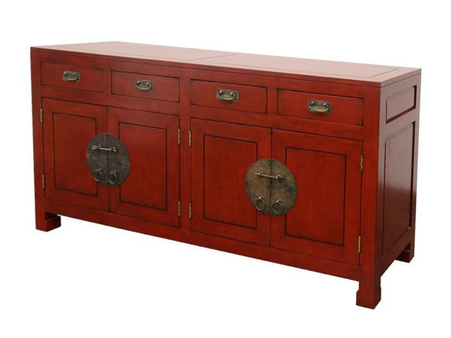 Chinese style sideboard, in solid hevea wood