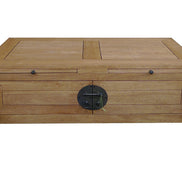 Low table with 2 sliding trays