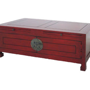 Low table with 2 sliding trays