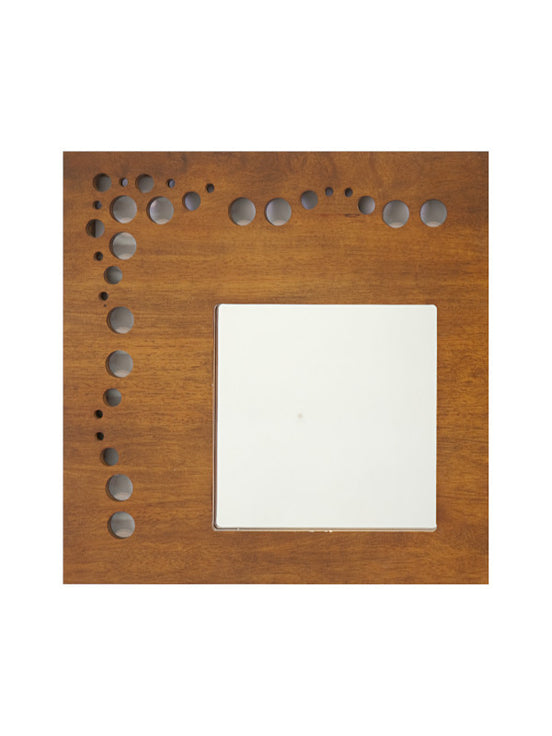 BUBBLES   mirror with hevea frame