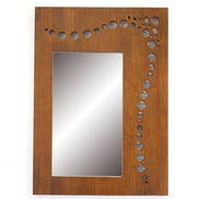 BUBBLES | mirror with hevea frame