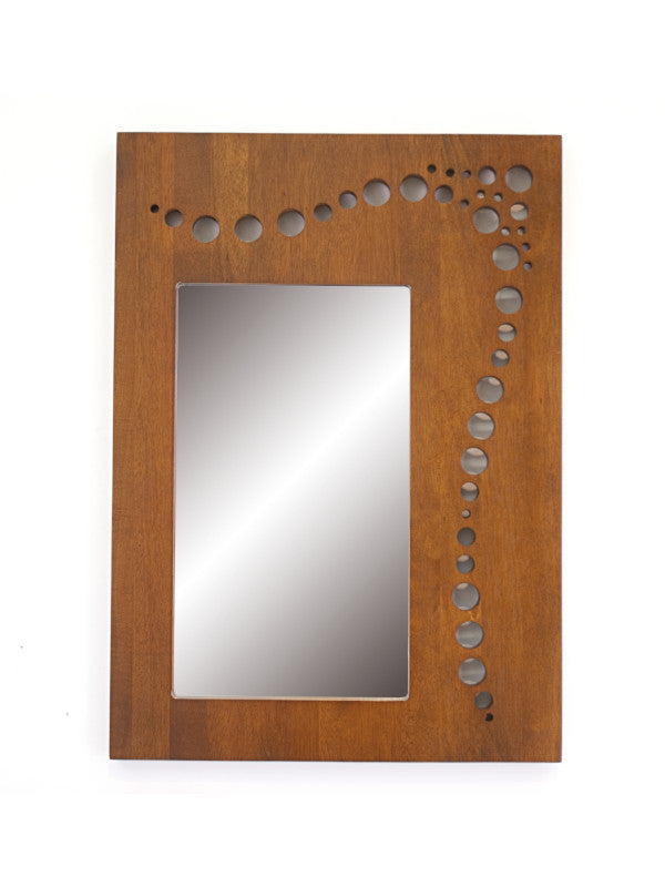 BUBBLES | mirror with hevea frame
