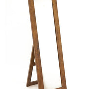 Mirror with wooden frame in Hevea