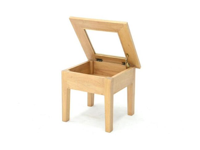 Small glass coffee table with storage