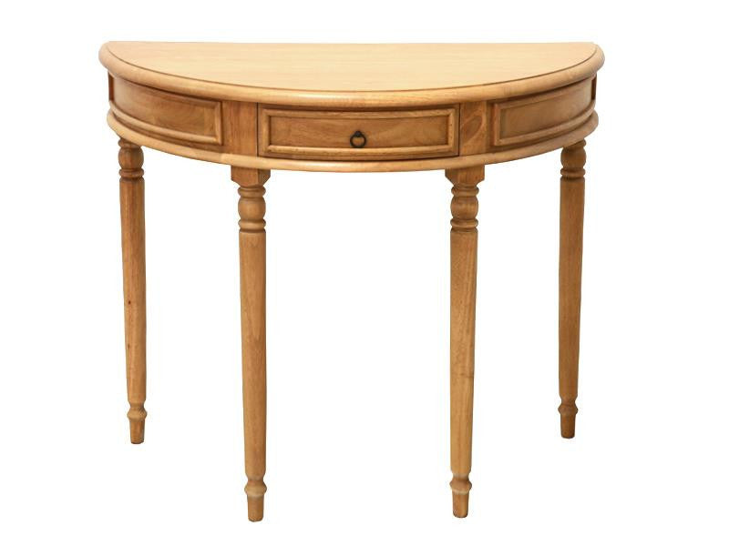 Half moon console with 1 drawer