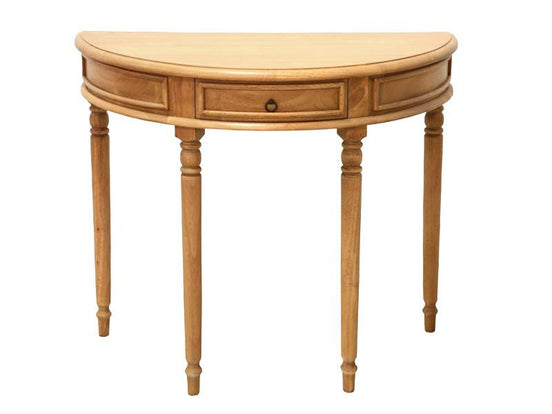 Half moon console with 1 drawer