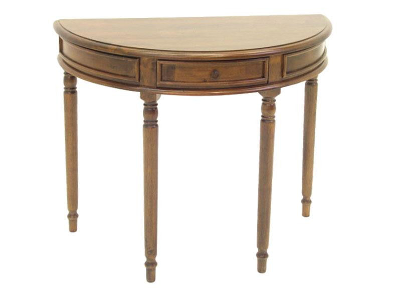 Half moon console with 1 drawer
