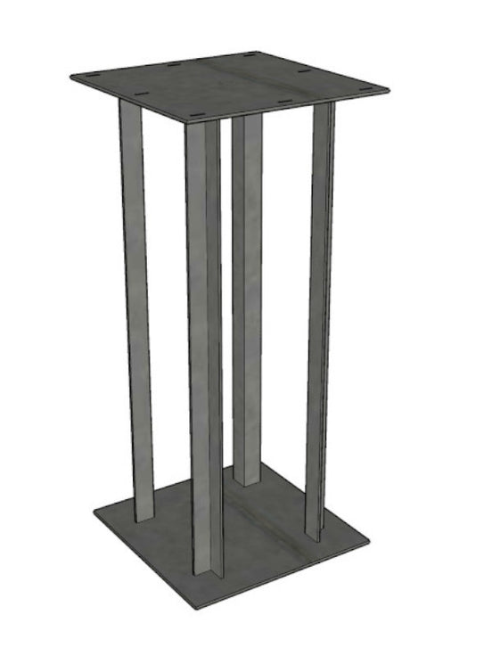 Table leg in metal