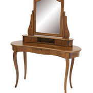 Rounded dressing table with curved legs & 3 drawers