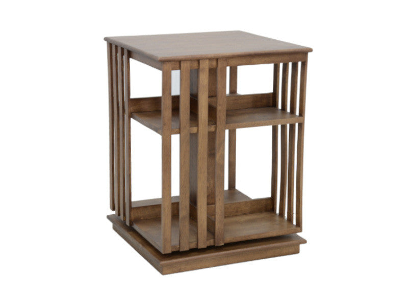 Revolving bookshelf with 2 shelves