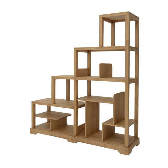 Step bookshelf double sided