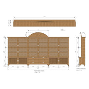 Bespoke office library in reclaimed teak wood