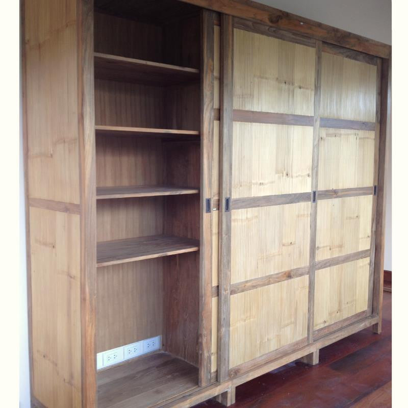 Custom wardrobe in recycled old teak wood