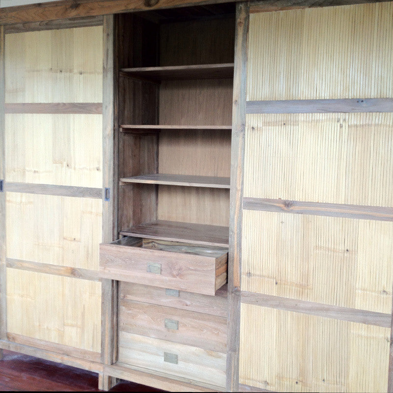 Custom wardrobe in recycled old teak wood