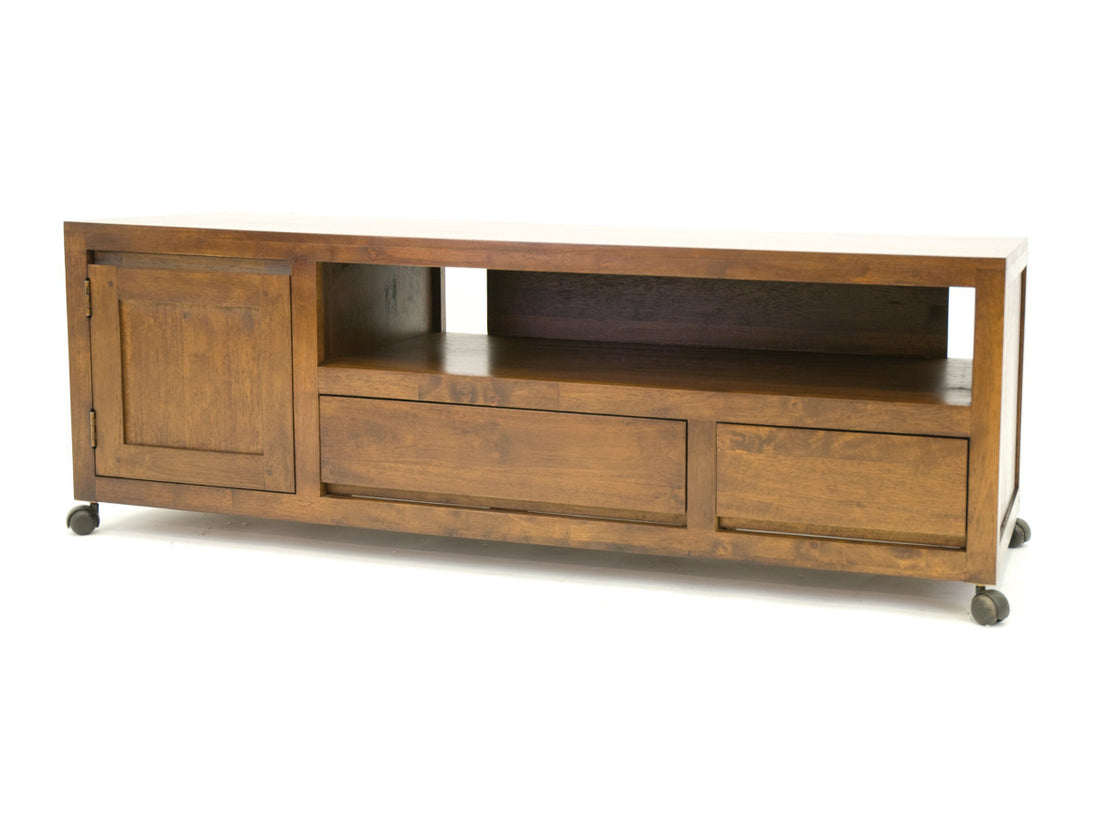 TV furniture 1 door & 2 drawers, on wheels