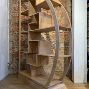 SHANDONG | China half moon bookshelf, asymmetric design