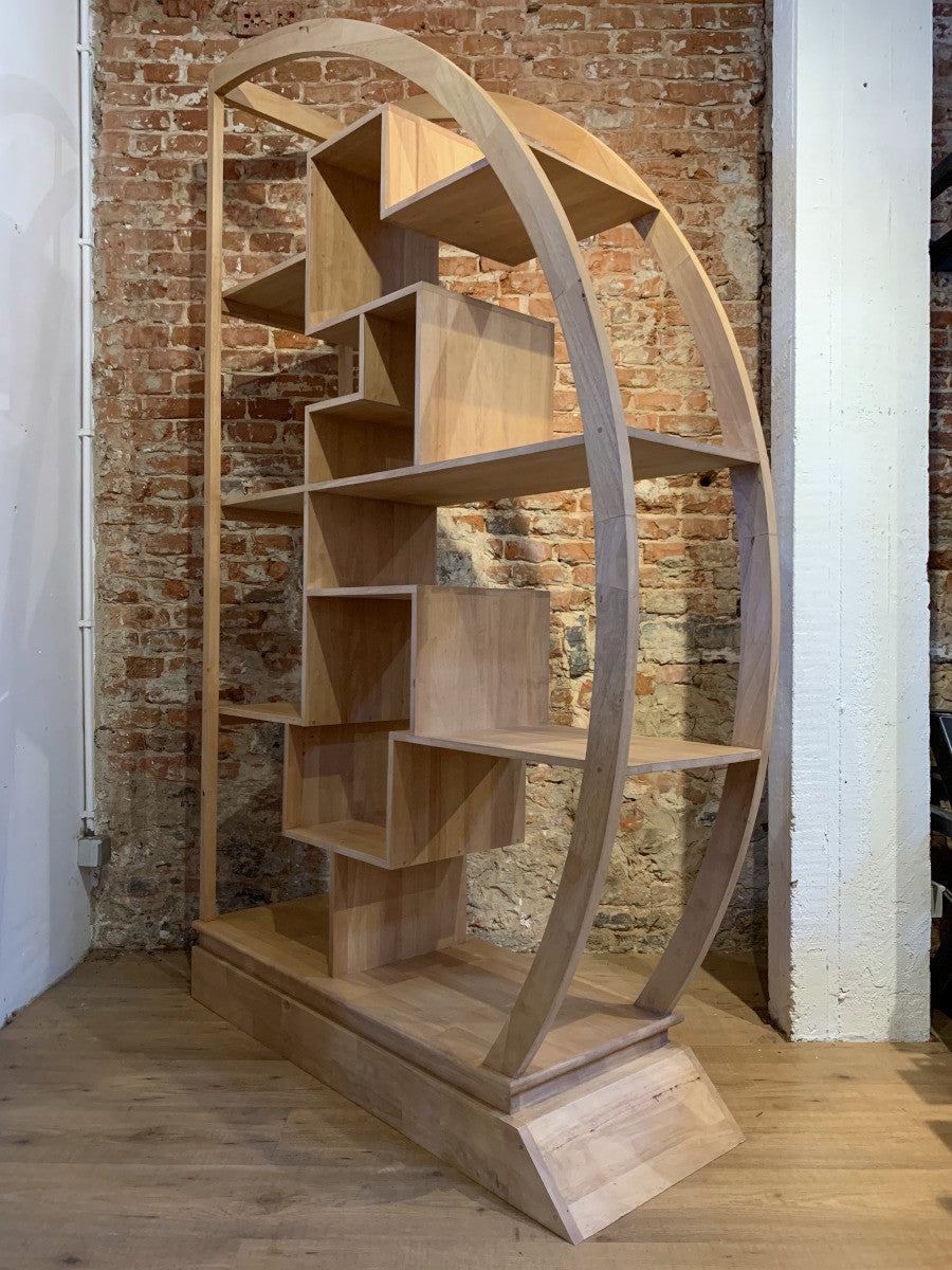 SHANDONG | China half moon bookshelf, asymmetric design