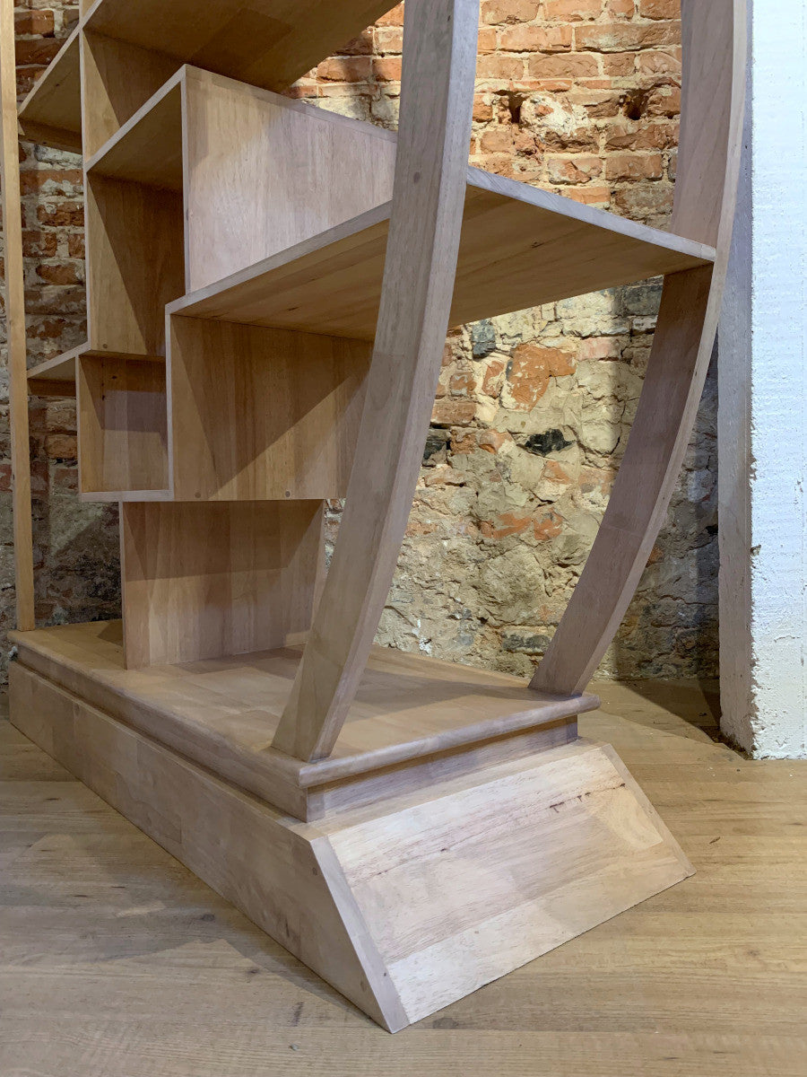 SHANDONG | China half moon bookshelf, asymmetric design