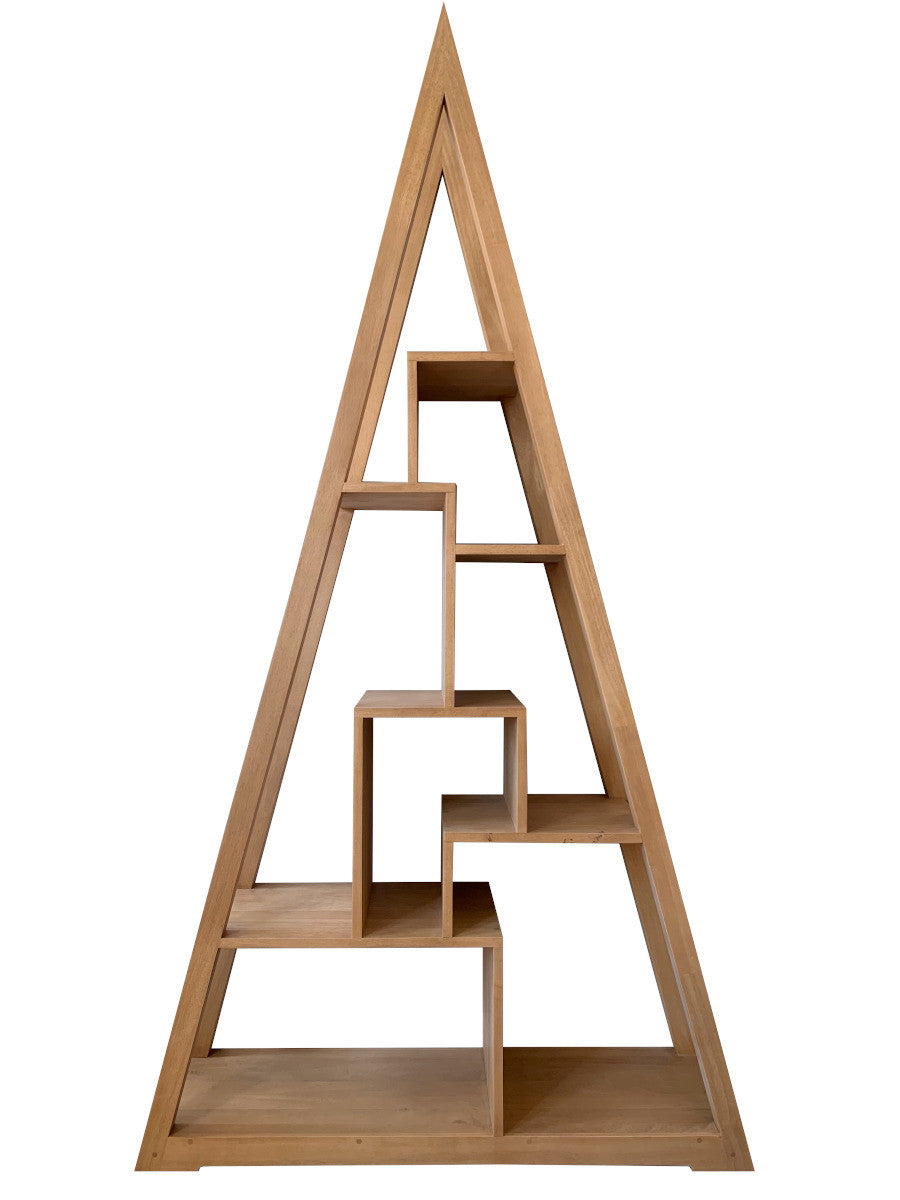 Triangular bookshelf